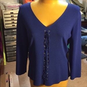 Beautiful lace up front sweater